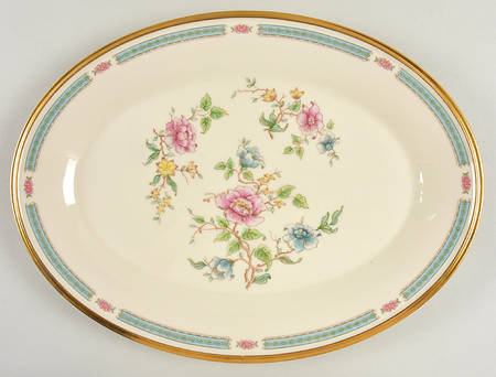 Morning Blossom 13" Oval Serving Platter