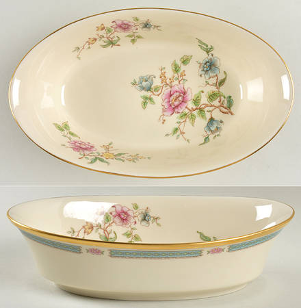 Morning Blossom 10" Oval Vegetable Bowl
