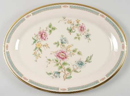 Morning Blossom 16" Oval Serving Platter by Lenox