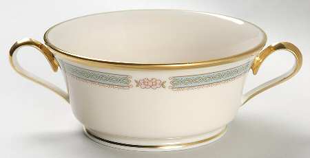 Morning Blossom Footed Cream Soup Bowl