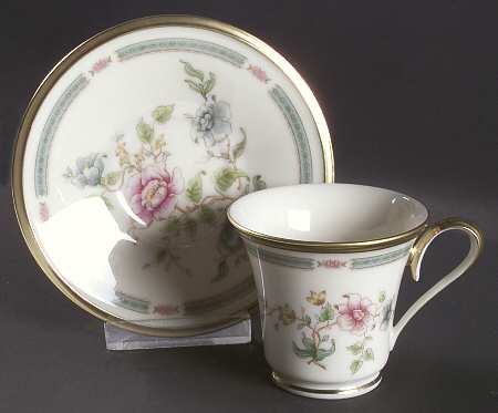 Morning Blossom Footed Demitasse Cup & Saucer Set