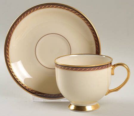 Monroe Footed Cup & Saucer Set by Lenox