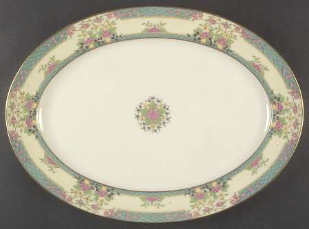 Monticello (Older Green) 16" Oval Serving Platter