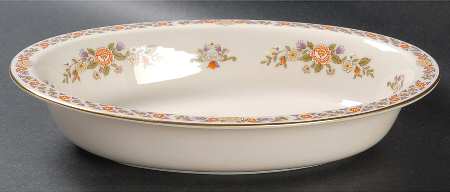 Monticello Orange (Newer) 8" Oval Vegetable Bowl