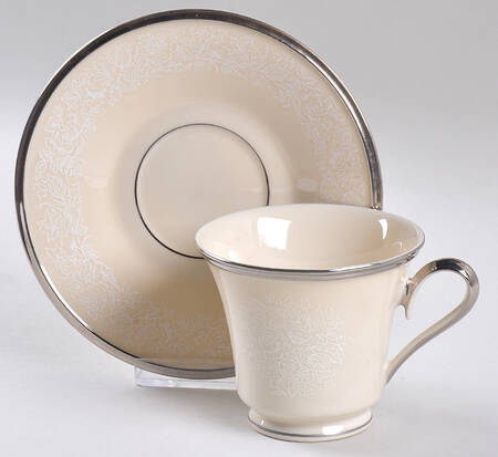 Moonspun Footed Cup & Saucer Set