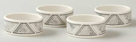 Natural Accent Granite Napkin Ring - Set of 4