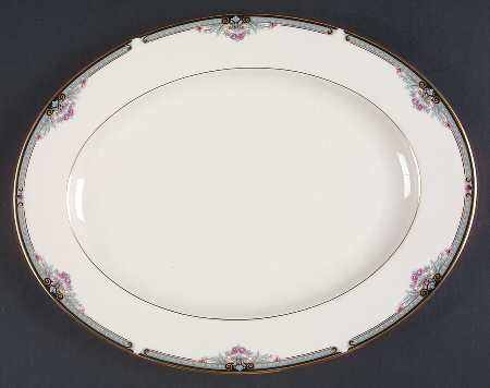 Newbury Square 15" Oval Serving Platter by Lenox