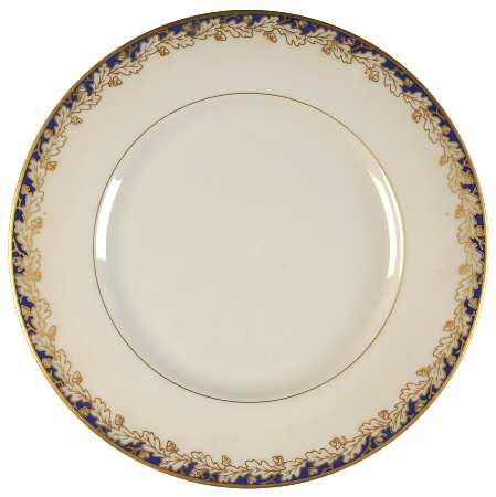 Oakleaf Cobalt Blue (All Cream) Salad Plate
