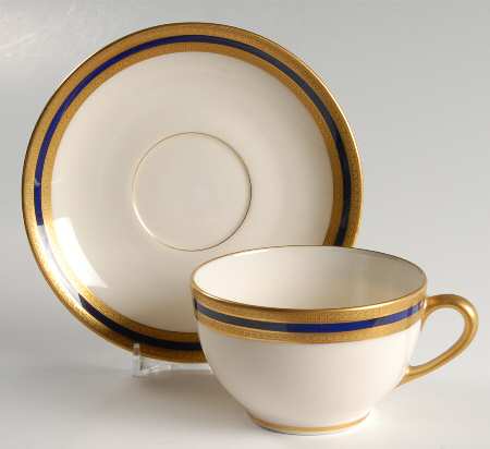 P72 Cobalt Blue Flat Cup & Saucer Set