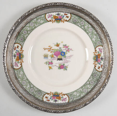 Peking Luncheon Plate with Sterling Rim