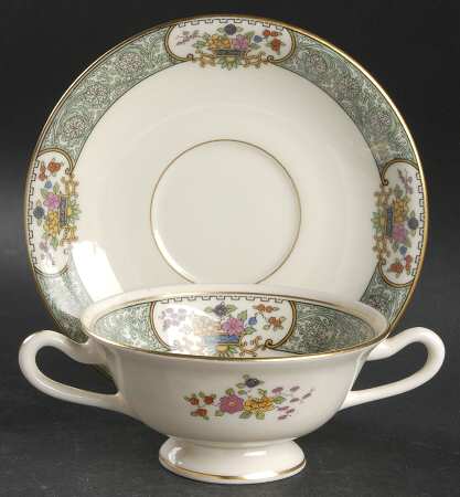 Peking Footed Bouillon Cup & Saucer