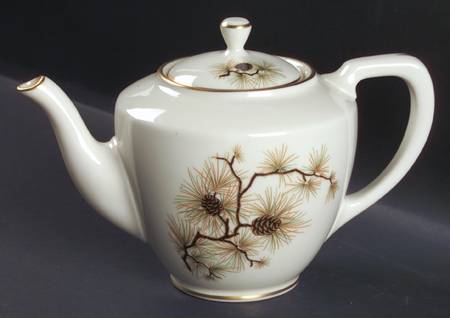 Pine Shape 1961 Teapot & Lid