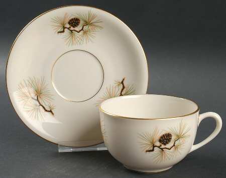 Pine Oversized Cup & Saucer Set