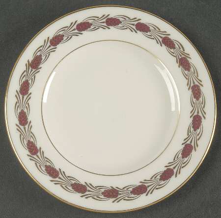 Pinehurst Maroon Bread & Butter Plate by Lenox