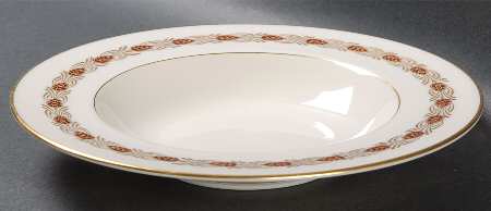 Pinehurst Maroon Rim Soup Bowl