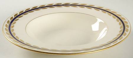 Platina Blue Rim Soup Bowl