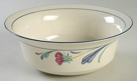 Poppies On Blue 8" Round Vegetable Bowl