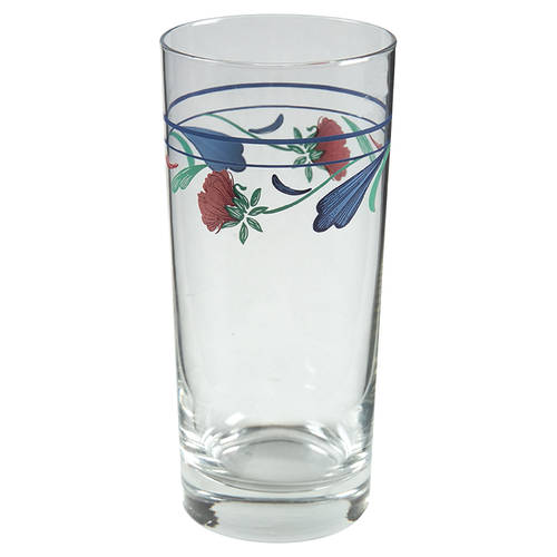 Poppies On Blue 16 Oz Glassware Highball