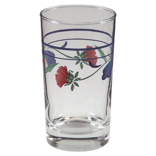 Poppies On Blue 6 Oz Glassware Juice