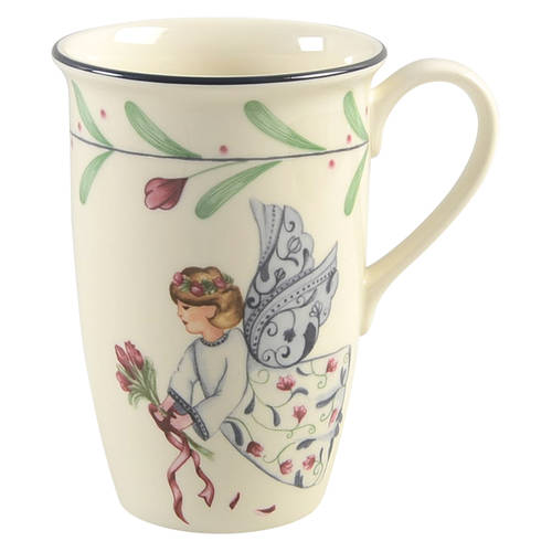 Poppies On Blue Angel Accent Mug
