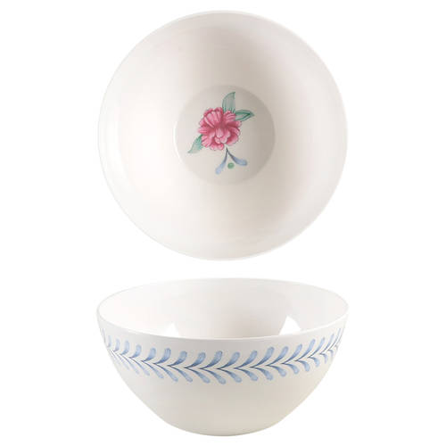 Poppies On Blue 9" Round Melamine Serving Bowl