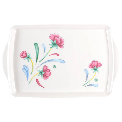 Poppies On Blue 15" Handled Melamine Serving Tray