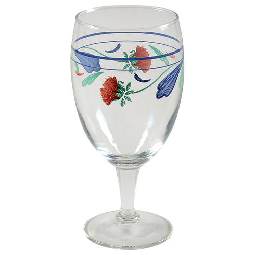 Poppies On Blue 16 Oz Glassware Iced Tea