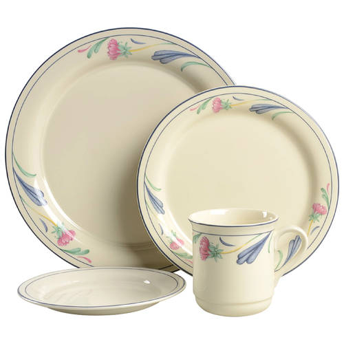 Poppies On Blue 4 Piece Place Setting