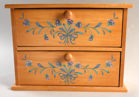 Poppies On Blue Wood Rack for Spice Jar Set