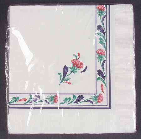 Poppies On Blue Package of Paper Luncheon Napkins