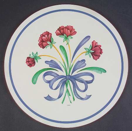 Poppies On Blue Round Cork Back Trivet
