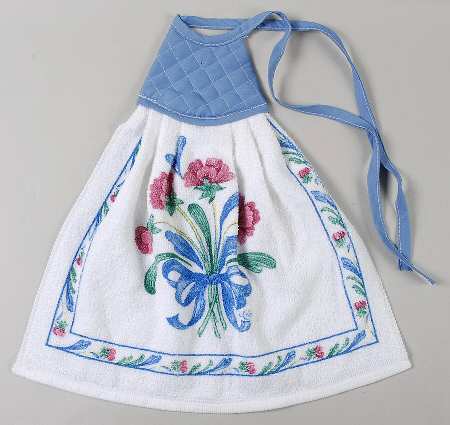 Poppies On Blue Tying Cloth Hand Towel