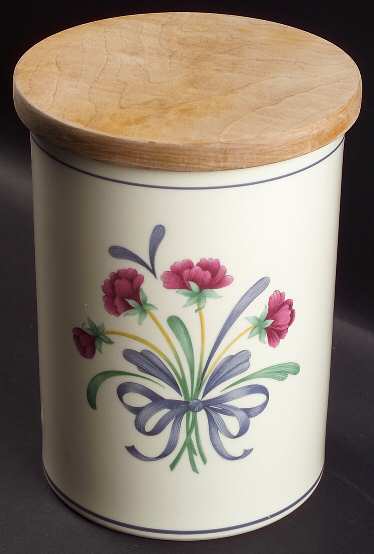 Poppies On Blue Large Canister & Lid
