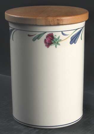 Poppies On Blue Large Canister & Lid