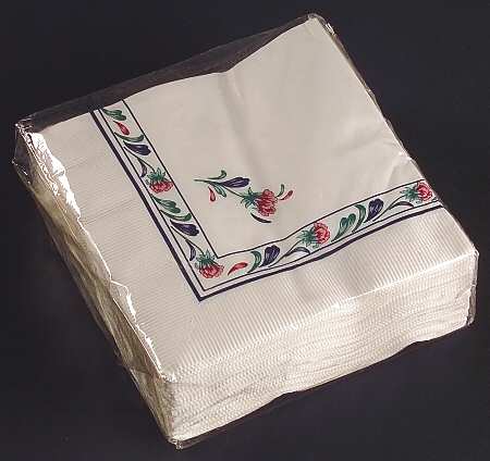 Poppies On Blue Package of Paper Beverage Napkins