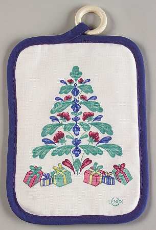 Poppies On Blue Cloth Potholder by Lenox