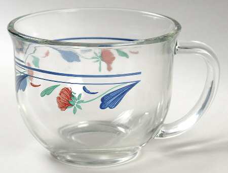 Poppies On Blue Glassware Soup Mug