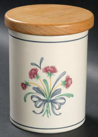 Poppies On Blue Small Canister & Lid