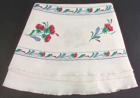 Poppies On Blue 70" Round Tablecloth