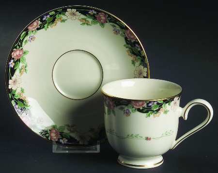 Prairie Blossoms Footed Cup & Saucer Set