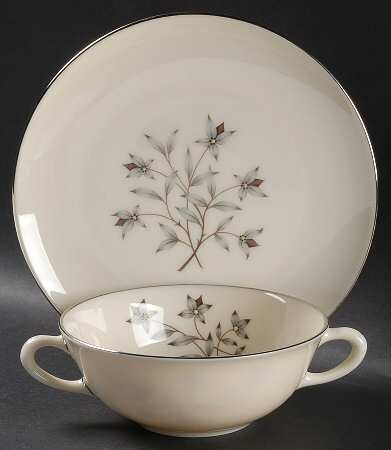 Princess Flat Cream Soup Bowl & Dessert Plate/Saucer Set