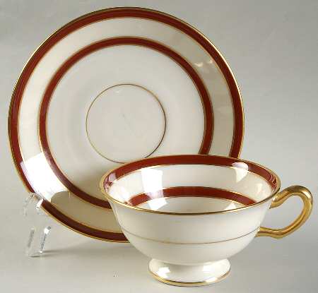 Revere Red Footed Cup & Saucer Set