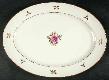 Rhodora 15" Oval Serving Platter by Lenox