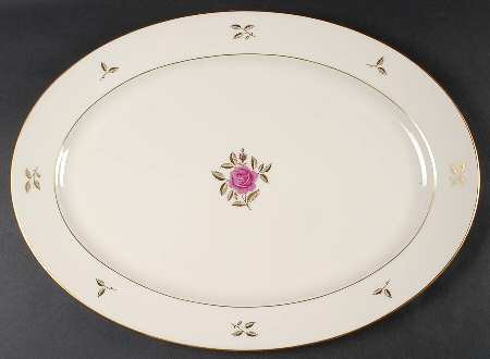 Rhodora 17" Oval Serving Platter by Lenox