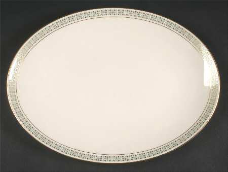 Rhythm (Turquoise & Gold) 13" Oval Serving Platter