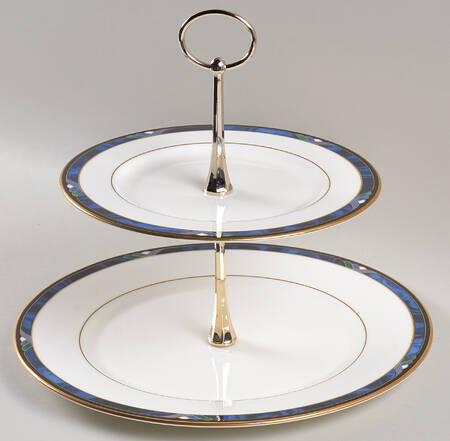 Royal Kelly 2 Tiered Serving Tray (Dinner & Salad Plate)