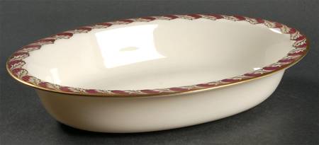 Royal Maroon 9" Oval Vegetable Bowl by Lenox