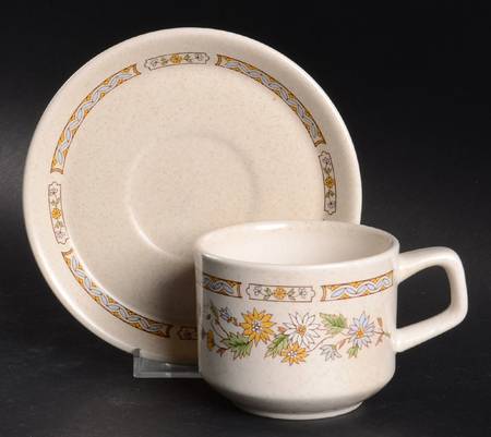 Sandflowers Flat Cup & Saucer Set