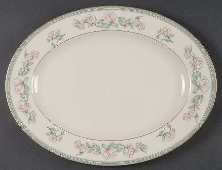 Serenade 13" Oval Serving Platter by Lenox