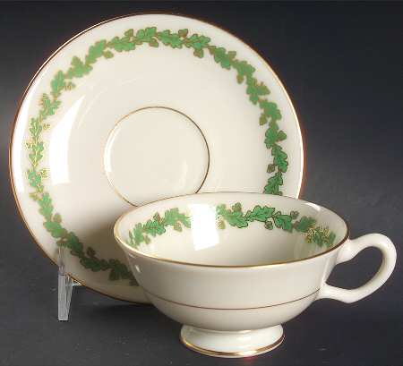 Shenandoah Green Footed Cup & Saucer Set
